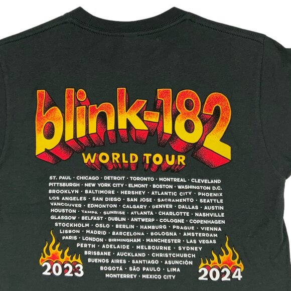 Blink 182 Tultex Graphic Band T-Shirt S Black 23-24 World Tour - Picture 7 of 11